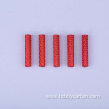 M3 Red Aluminum Standoffs knurled round in stock